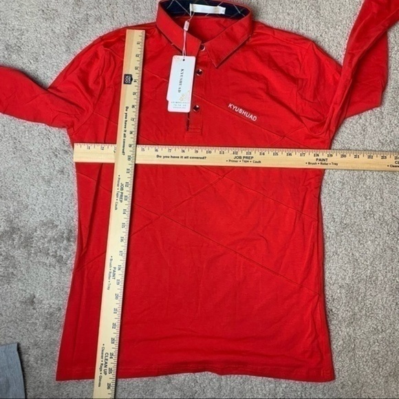 NEW unbranded red and grey mens long sleeve shirts - Picture 6 of 7